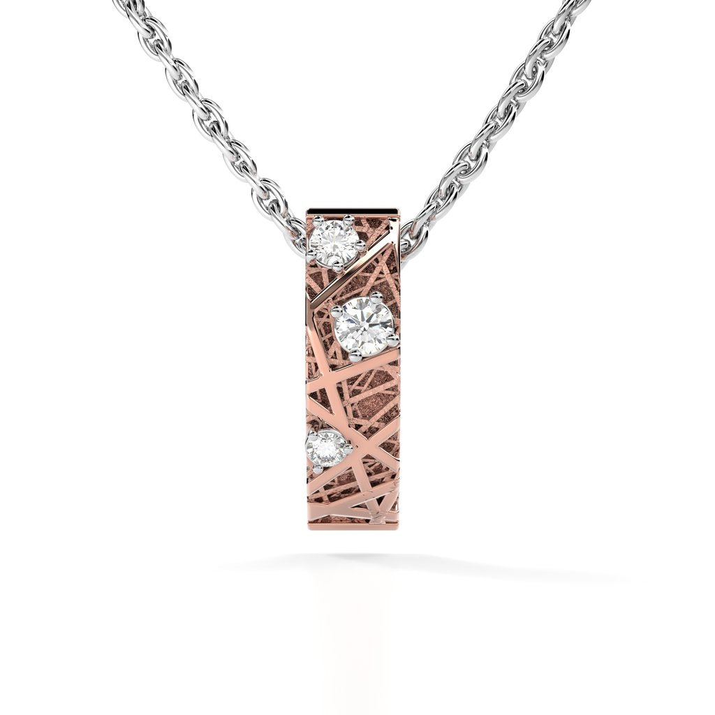 Festive Timanttiriipus Routa 3 mm 0,04 ct Punakulta 14K