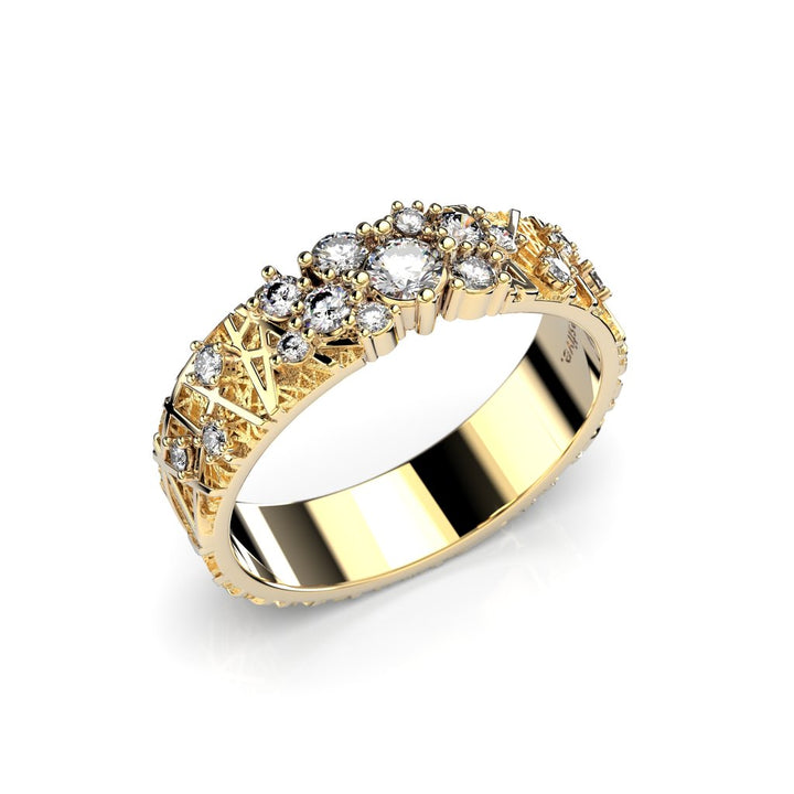 Festive Routa Rakka Timanttisormus 0,33 ct keltakulta tuotekuva