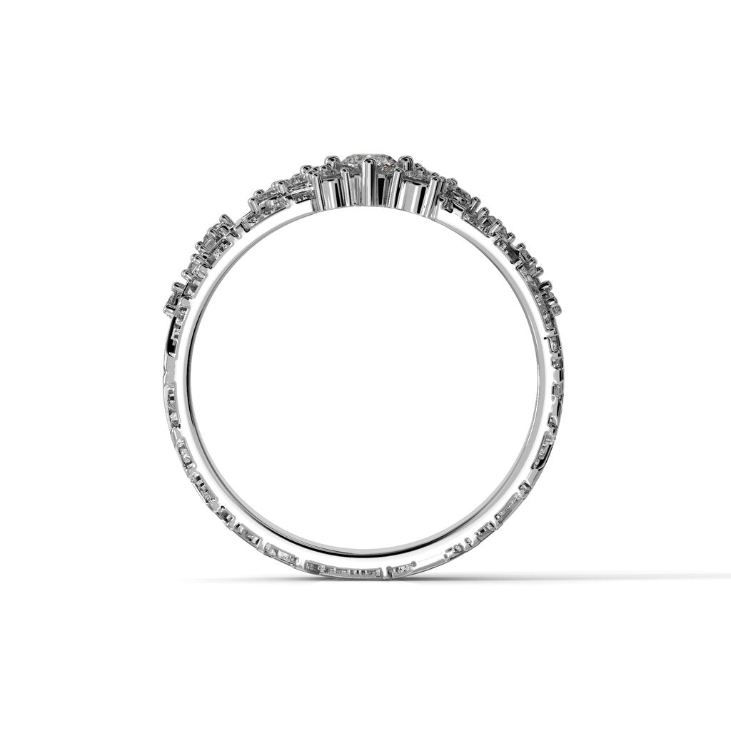 Festive Routa Rakka Timanttisormus 0,33 ct valkokulta sivuprofiili sormuksesta