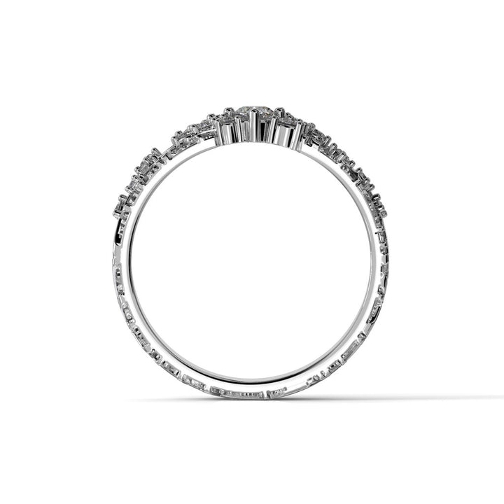 Festive Routa Rakka Timanttisormus 0,33 ct valkokulta sivuprofiili sormuksesta