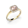 Festive Jemina morganiitti-timanttisormus 0,16 ct Keltakulta