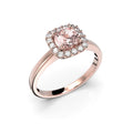 Festive Jemina morganiitti-timanttisormus 0,16 ct Punakulta