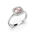 Festive Jemina morganiitti-timanttisormus 0,16 ct Valkokulta