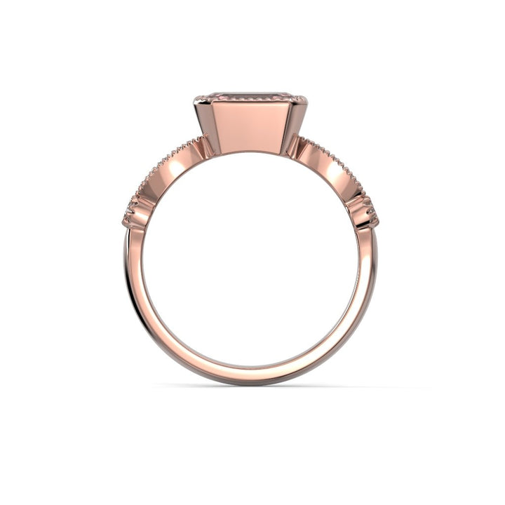 Festive Rosette Timanttimorganiittisormus 0,16 ct punakulta