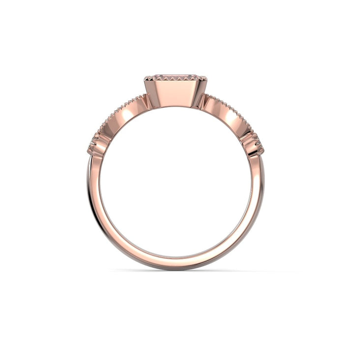 Festive Rosette Petite Timanttimorganiittisormus 0,16 ct punakulta