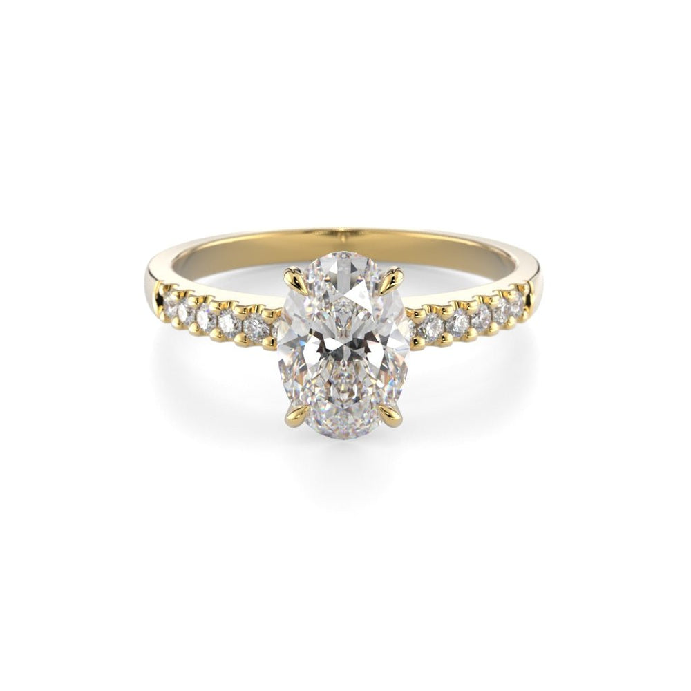 Festive Selena Side 1,12 ct timanttisormus keltakulta