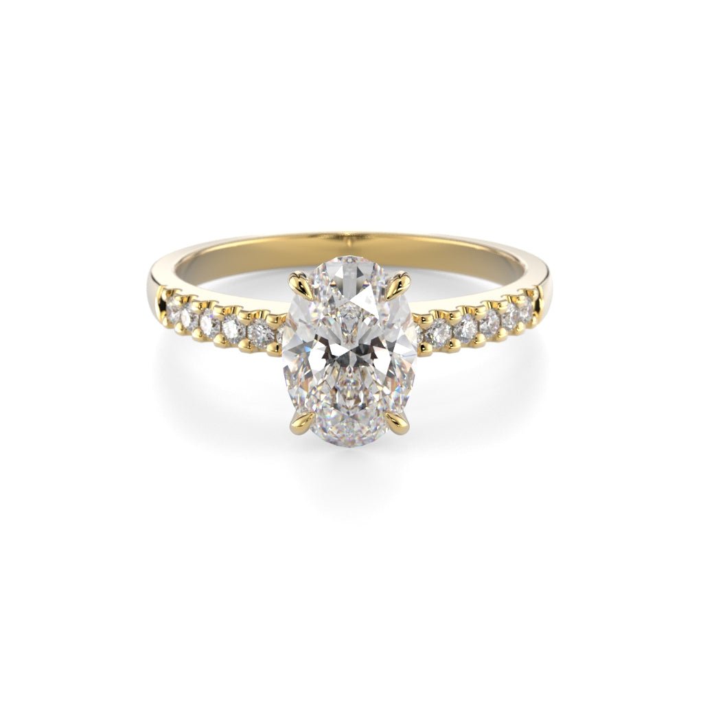Festive Selena Side 1,12 ct timanttisormus keltakulta