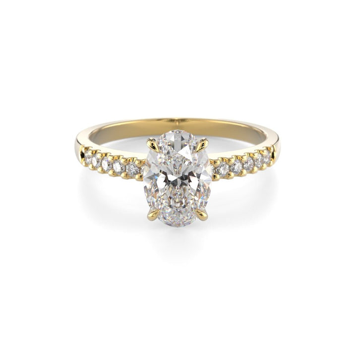 Festive Selena Side 1,12 ct timanttisormus keltakulta