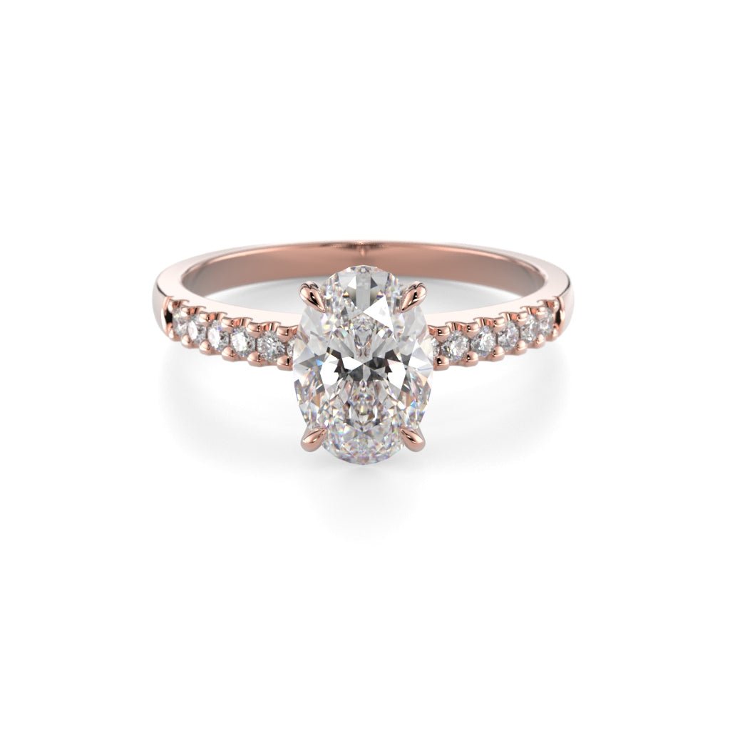 Festive Selena Side 1,12 ct timanttisormus punakulta