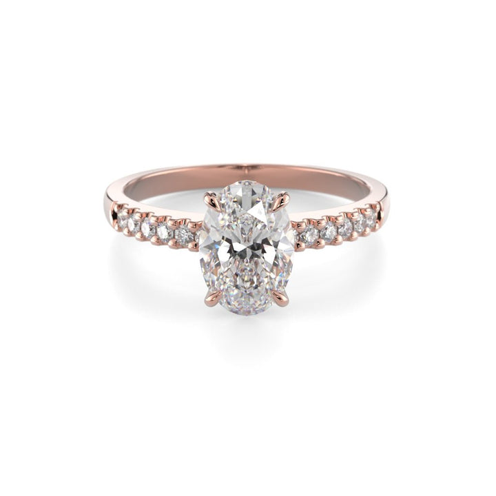 Festive Selena Side 1,12 ct timanttisormus punakulta