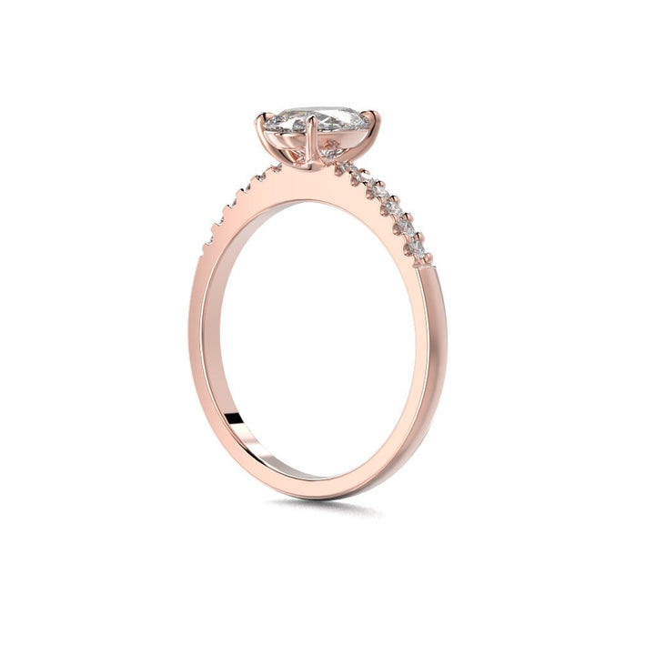 Festive Selena Side 1,12 ct timanttisormus punakulta
