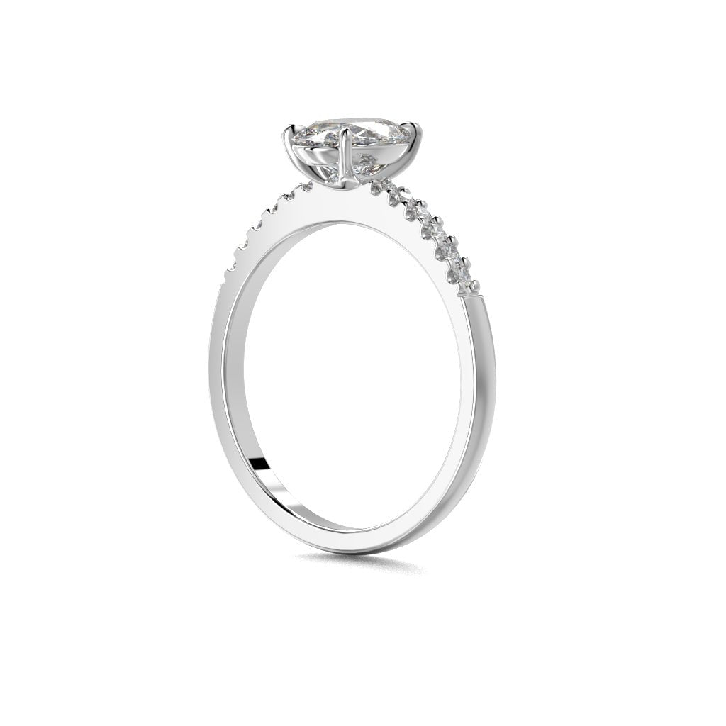 Festive Selena Side 1,12 ct timanttisormus valkokulta