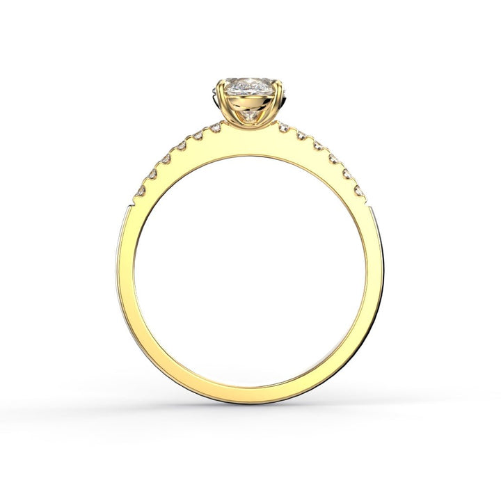 Festive Selena Side 1,12 ct timanttisormus keltakulta