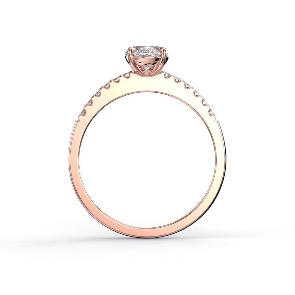 Festive Selena Side 1,12 ct timanttisormus punakulta