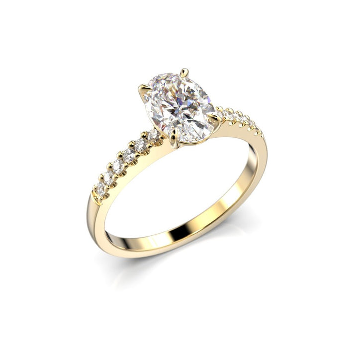 Festive Selena Side 1,12 ct timanttisormus keltakulta