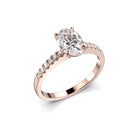 Festive Selena Side 1,12 ct timanttisormus punakulta