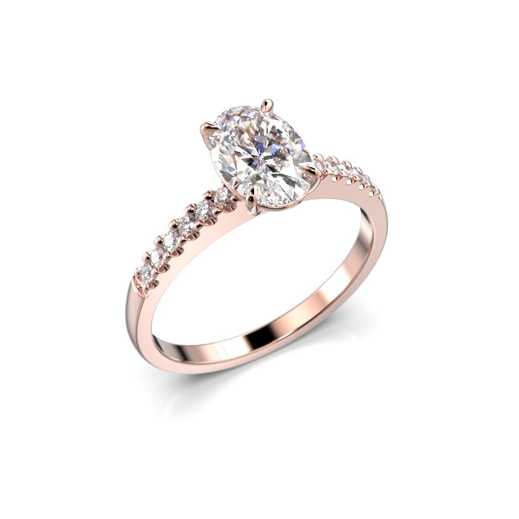 Festive Selena Side 1,12 ct timanttisormus punakulta