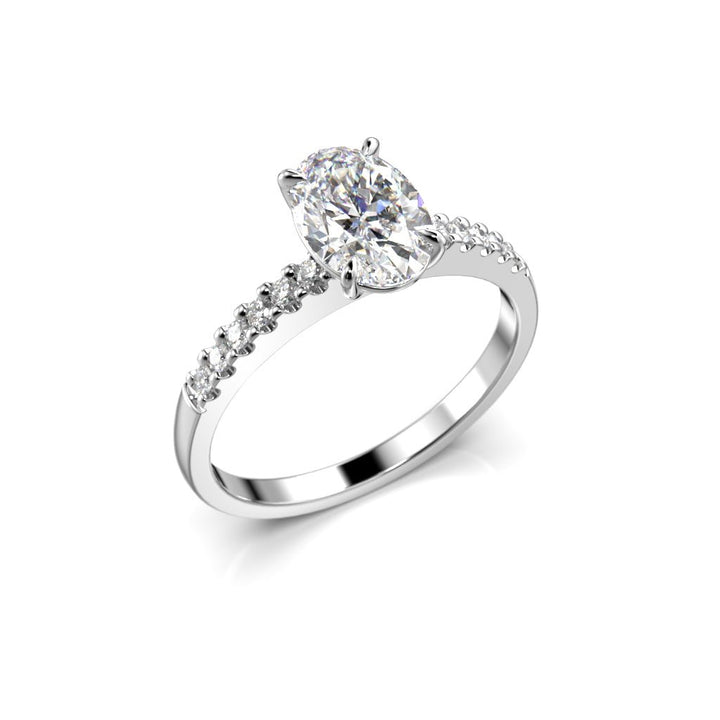Festive Selena Side 1,12 ct timanttisormus valkokulta