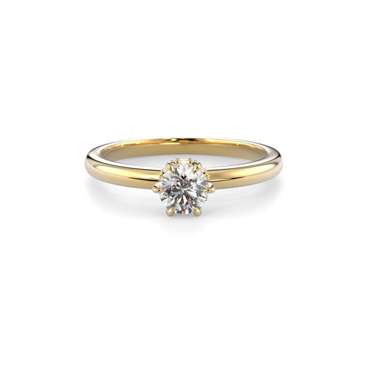 Festive Heidi Hidden Halo 0,38 ct timanttisormus keltakulta, etukuva