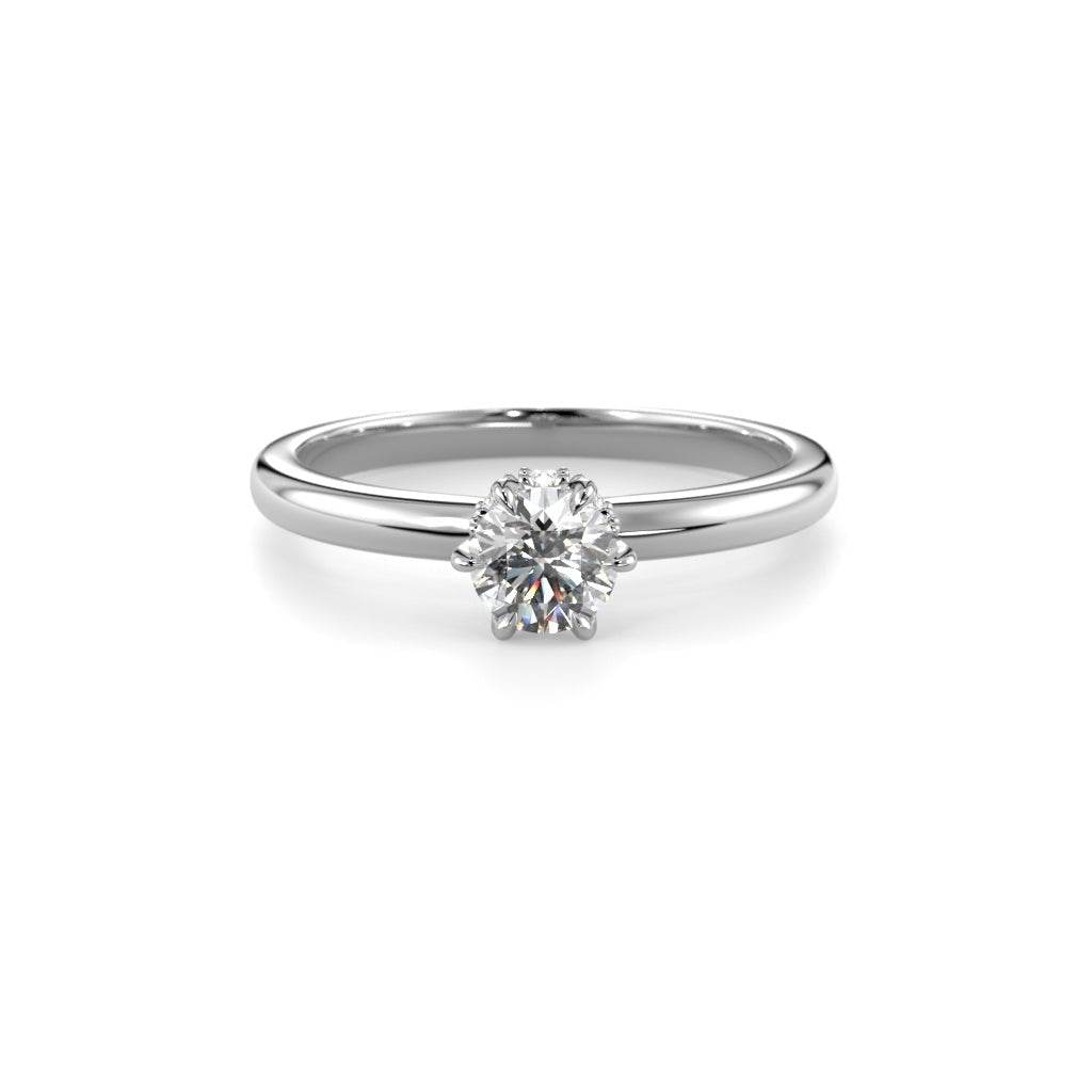 Festive Heidi Hidden Halo 0,38 ct timanttisormus valkokulta, etukuva