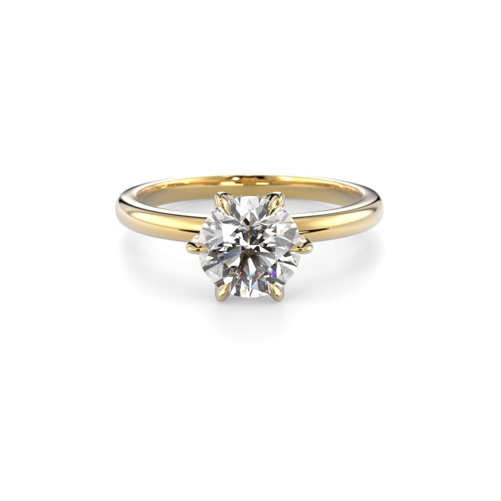 Festive Heidi Hidden Halo 1,10 ct timanttisormus keltakulta, etukuva