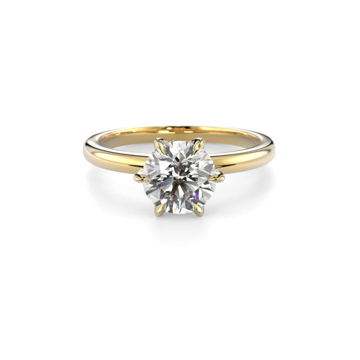 Festive Heidi Hidden Halo 1,10 ct timanttisormus keltakulta, etukuva