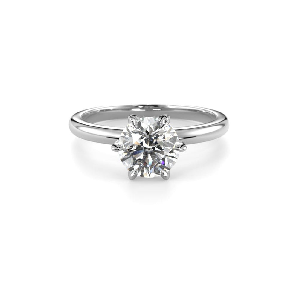 Festive Heidi Hidden Halo 1,10 ct timanttisormus valkokulta, etukuva