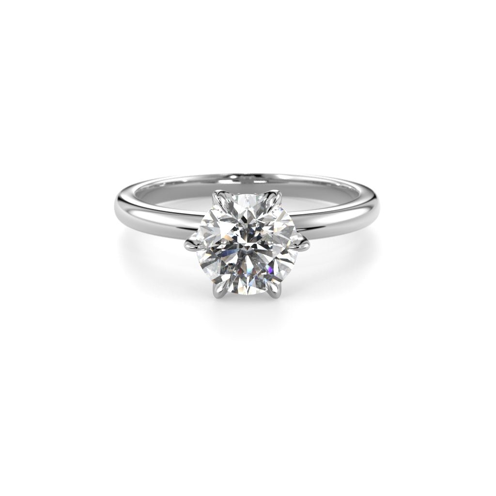 Festive Heidi Hidden Halo 1,10 ct timanttisormus valkokulta, etukuva