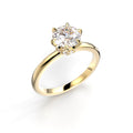 Festive Heidi Hidden Halo 1,10 ct timanttisormus keltakulta