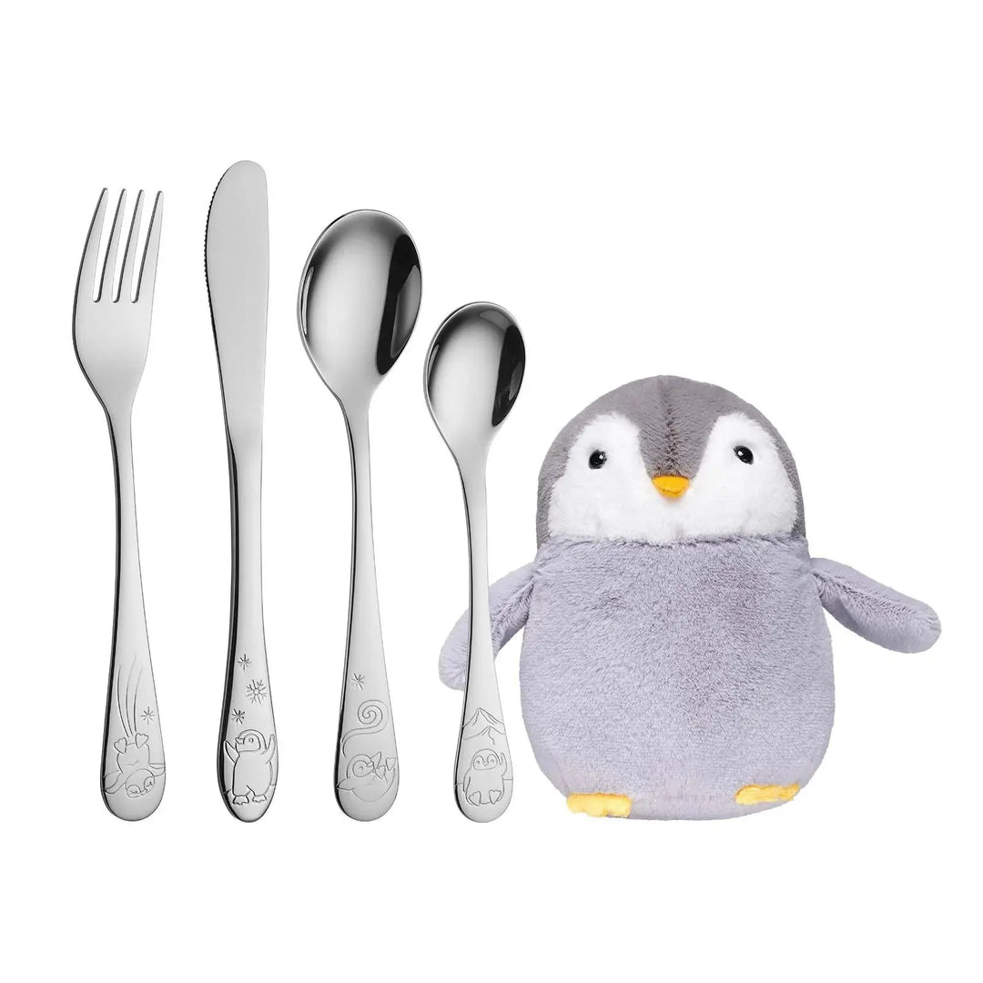 Lasten aterimet pehmolelulla pingviini Nordahl Andersen