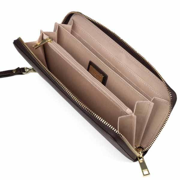 Aarni Clutch-lompakko hirvennahka tummanruskea/hopea 