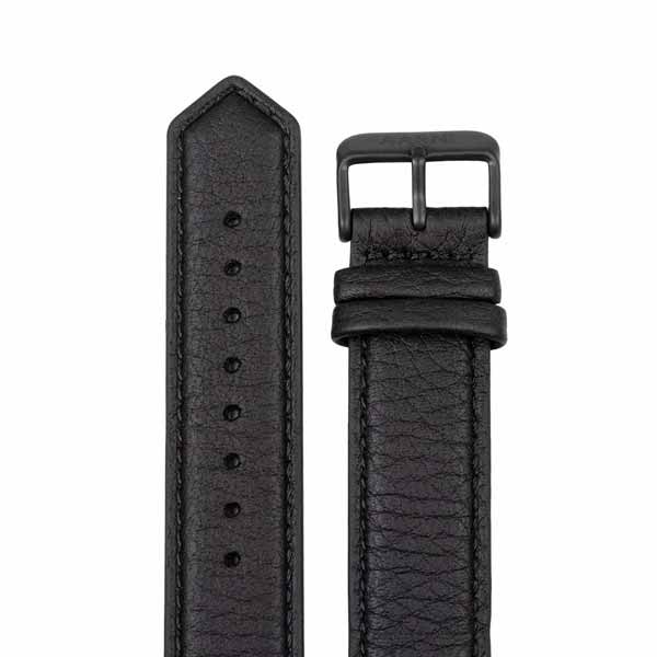 Aarni Hirvennahkainen ranneke 20 mm musta