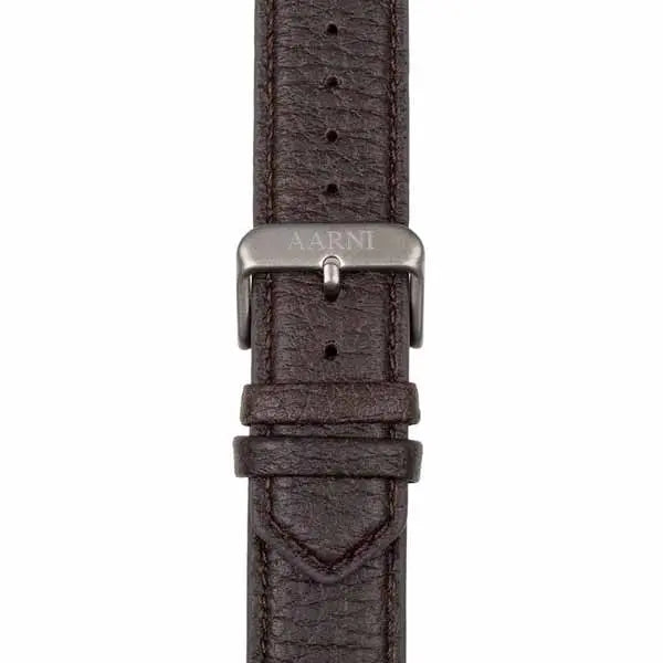 Aarni Hirvennahkainen ranneke 20 mm tummanruskea