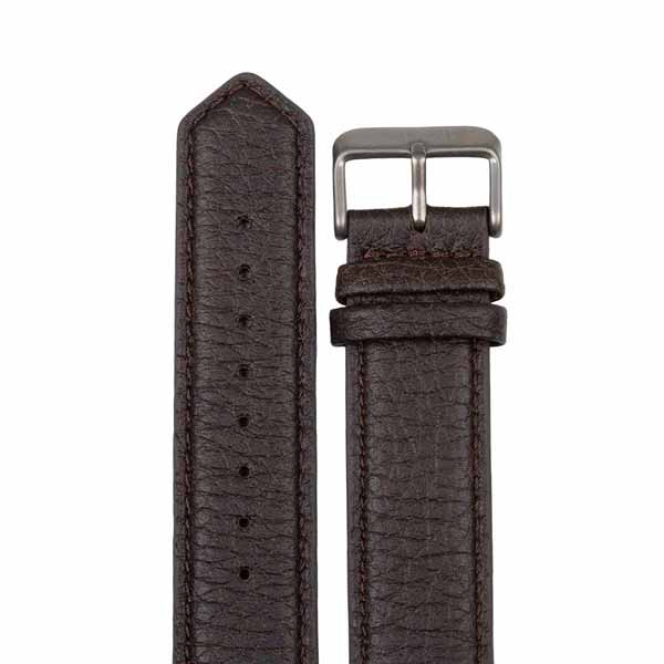 Aarni Hirvennahkainen ranneke 20 mm tummanruskea