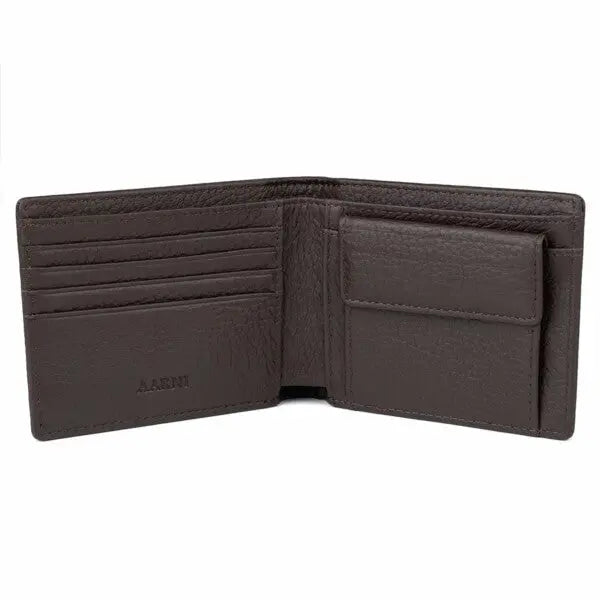 Aarni hirvennahkainen lompakko kolikkotaskulla tummanruskea Aarni