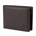 Aarni Elk Leather Wallet with Coin Pocket Dark Brown