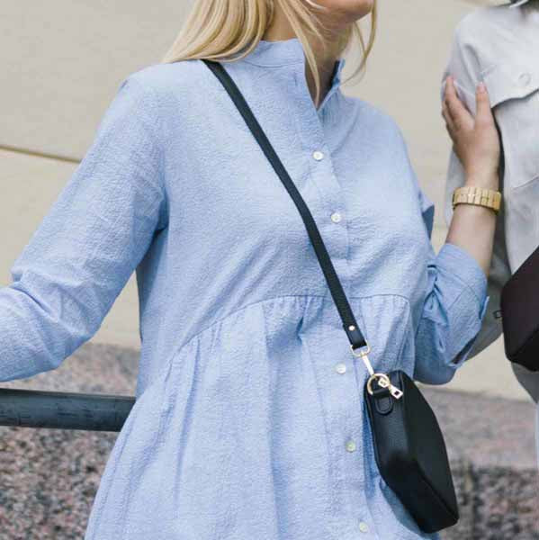 Aarni olkahihna hirvennahka musta/kulta