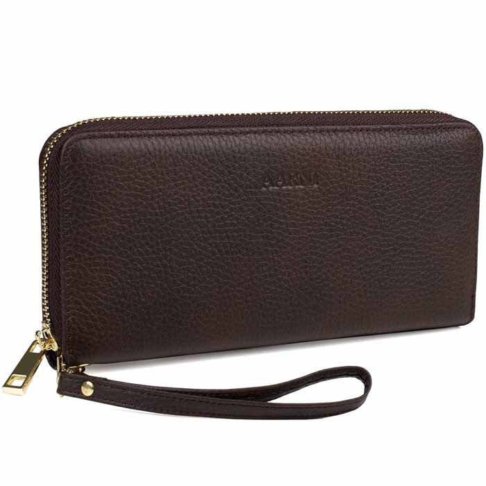 Aarni Clutch-lompakko hirvennahka tummanruskea