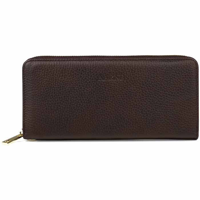 Aarni Clutch-lompakko hirvennahka tummanruskea