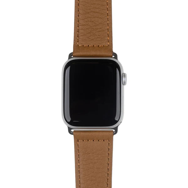 Aarni Hirvennahkainen Apple watch ranneke konjakki Aarni