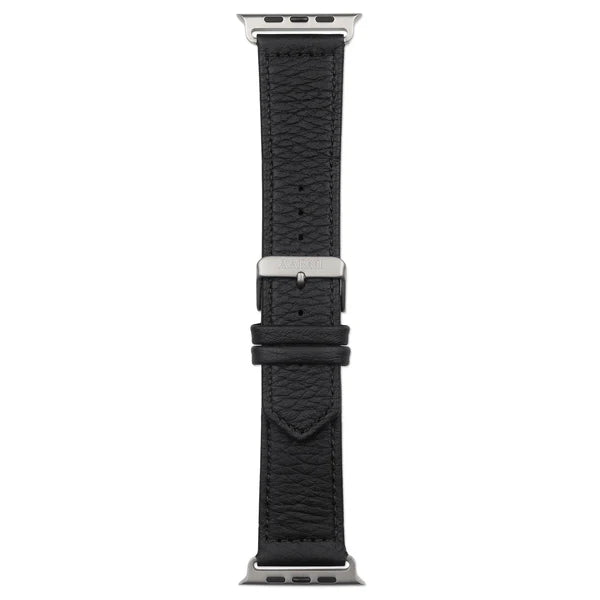 Aarni Hirvennahkainen Apple watch ranneke musta kotimainen