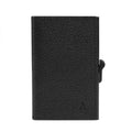 Aarni Zippered Card Holder Elk Leather Black/Silver
