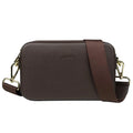 Aarni Elk Leather Shoulder Bag Dark Brown/Gold
