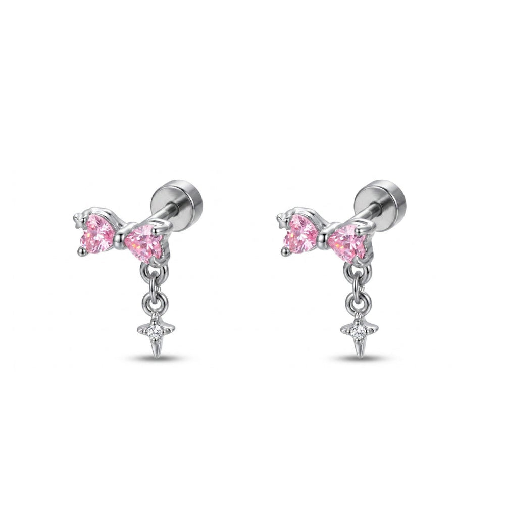 kpop kstyle korealaiset korut teräskorut rusetti bowtie tähtiristi risti starcross star cross pink 