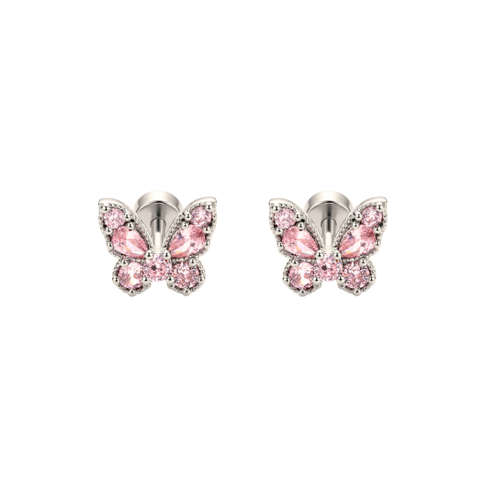 Aurora Mariposakorvakorut pinkeillä zirkonioilla AE0106-01