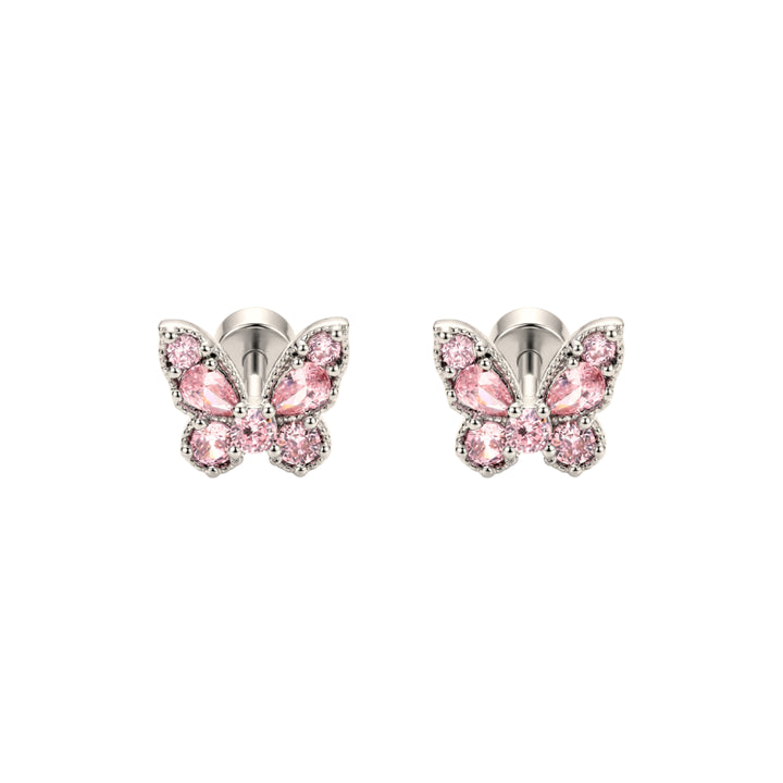 Aurora Mariposakorvakorut pinkeillä zirkonioilla AE0106-01