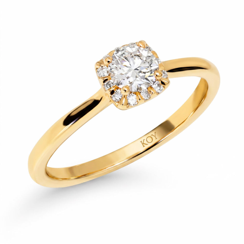 Beat of Love Asteria laboratoriotimanttisormus 0,40 ct keltakulta Beat Of Love