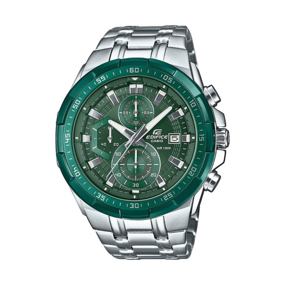 Casio Edifice EFR-539DE-3AVUEF vihreällä kellotaululla