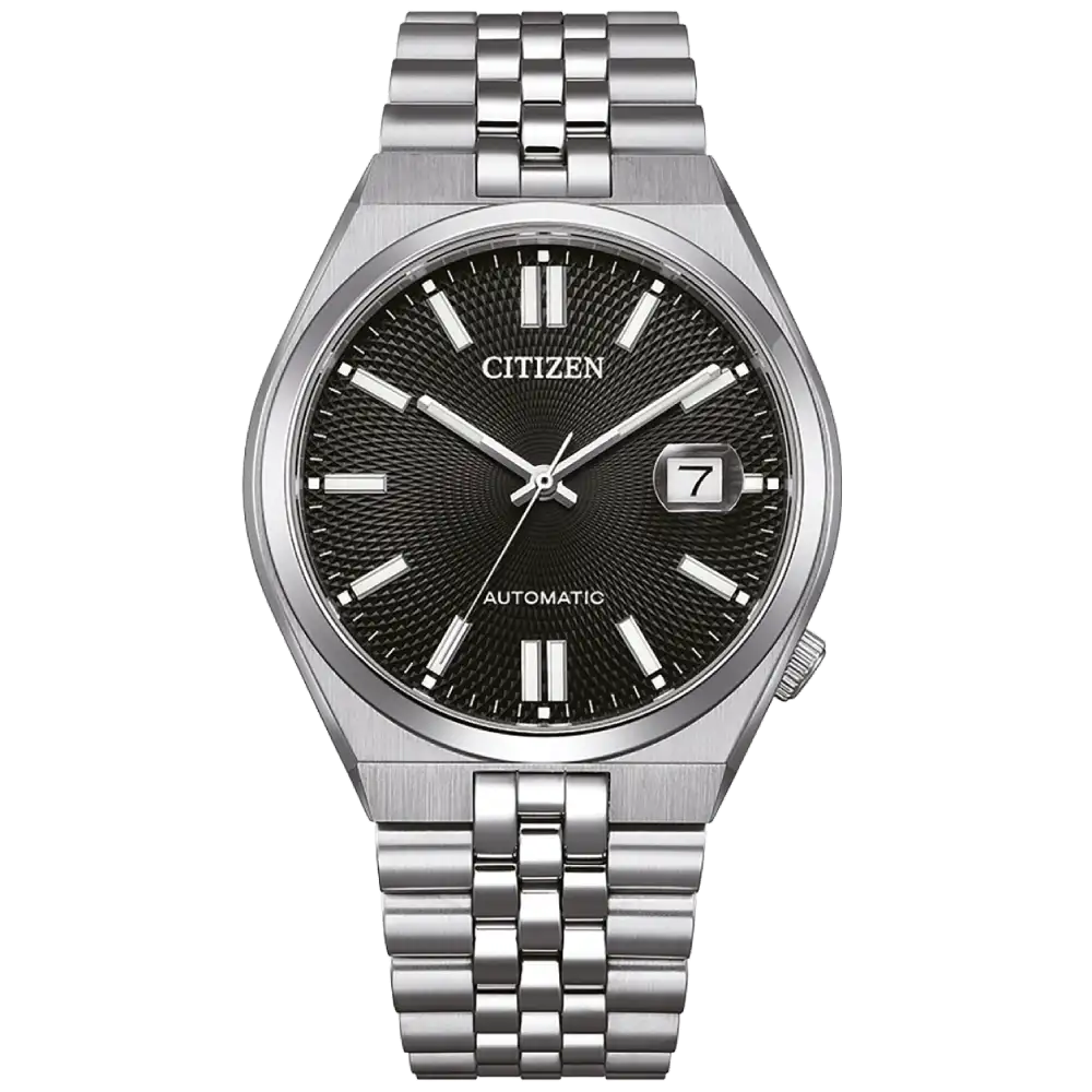 Citizen Tsyosa automaattikello mustalla kellotaululla
