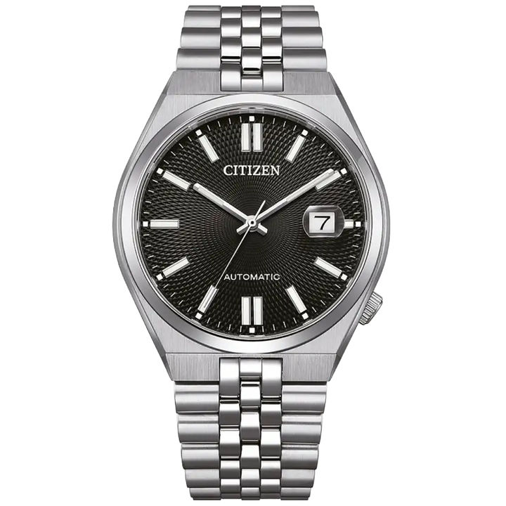 Citizen Tsyosa automaattikello mustalla kellotaululla